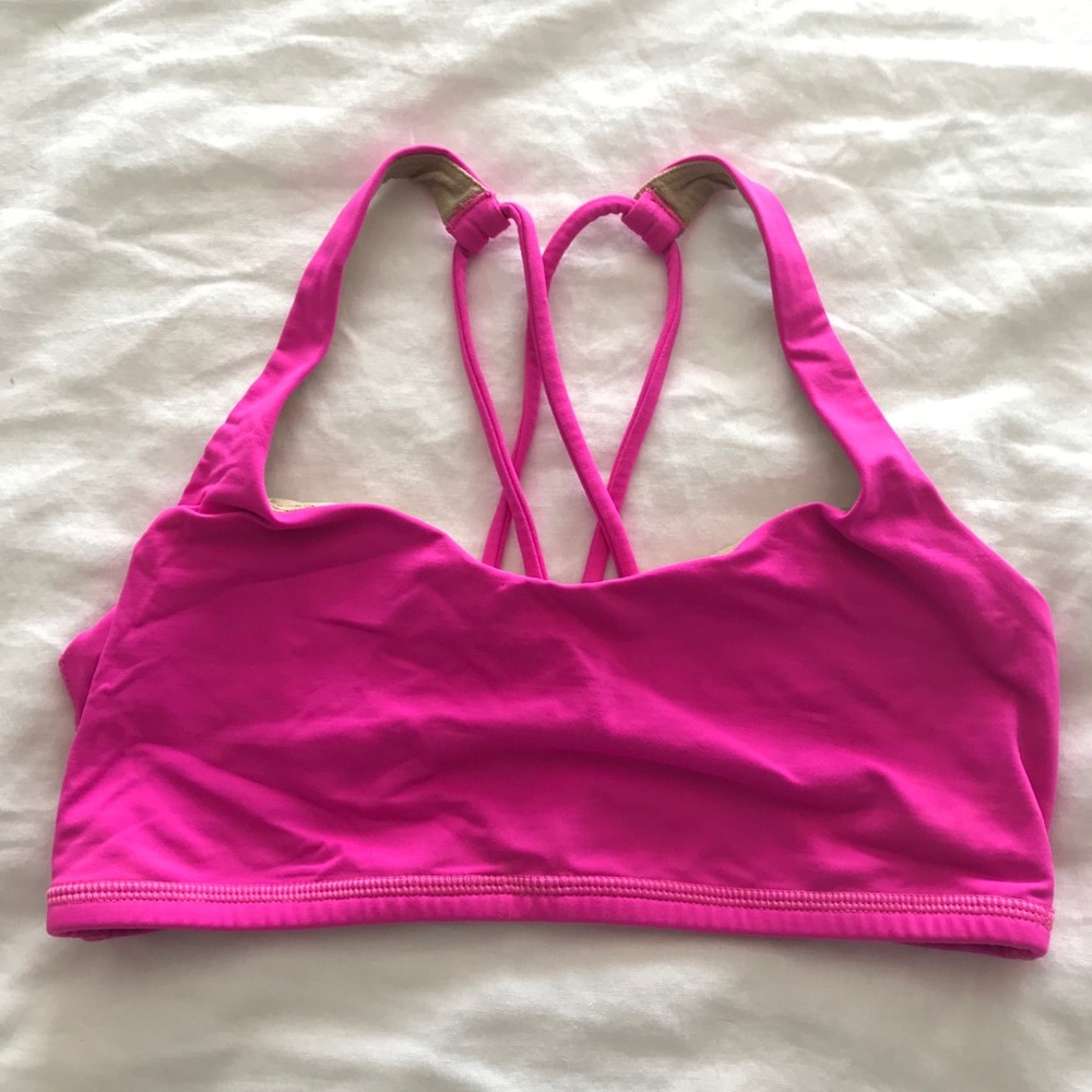 Lululemon Free To Be Bra, size 6, hot pink
